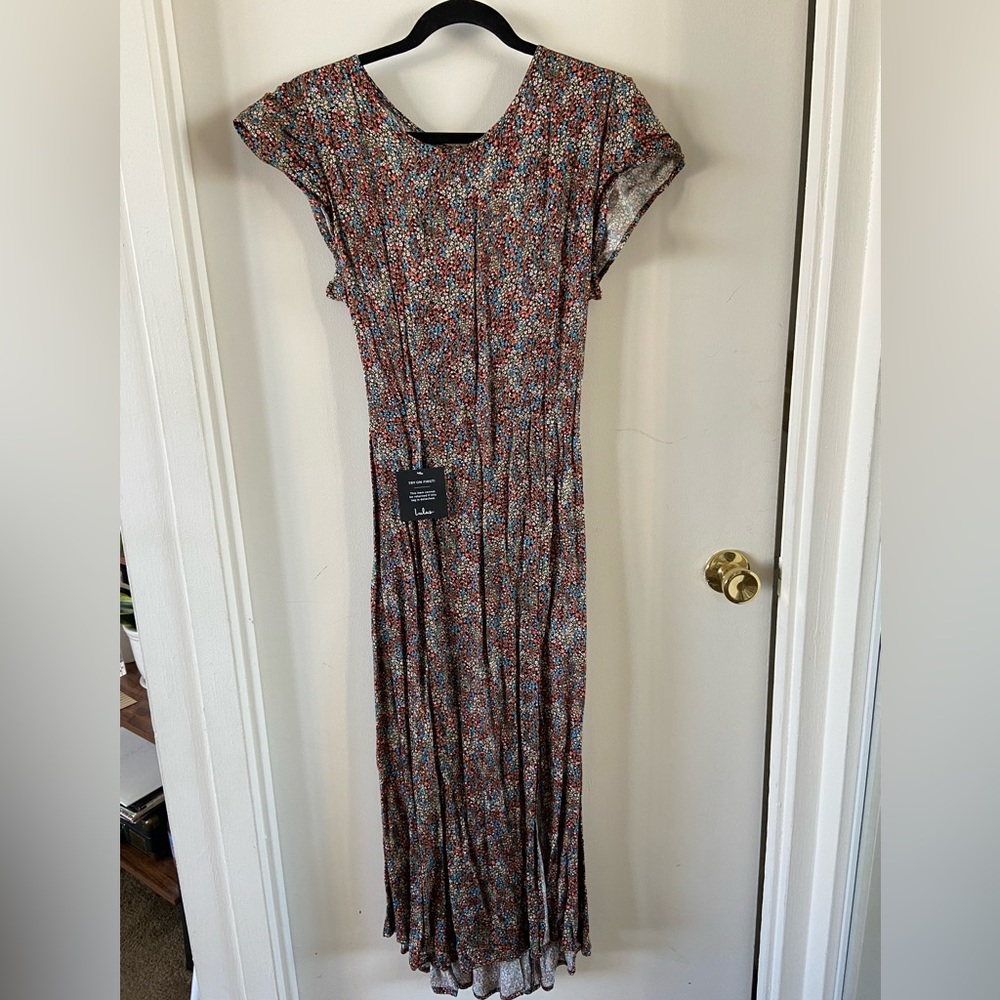 Lulu's Multicolor Floral Midi Dress